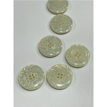 Karan Tuhafiye Trençkot Ceket Düğmesi/ Italyan Düğme/ Krem Simli / 6 Lı Set / 2,3 cm