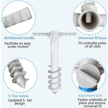 Praise6 Adet Plaj Şemsiyesi Kum Dübel, Plaj Aksesuarları-5 Spiral Vidalı Şemsiye Tabanı, Plaj Essentials Şemsiye Tutucu (Yurt Dışından)