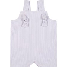 Antebies Organik Lila Ayarlanabilir Askılı Alttan Çıtçıtlı Şortlu Kız Bebek Salopet