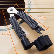 Rhythmic Gitar Teli Sarıcı Kesici ve Köprü Pimi Çektirme 3 In 1 Gitar Aracı Yeniden Bağlamayı Onarmak Için (Yurt Dışından)