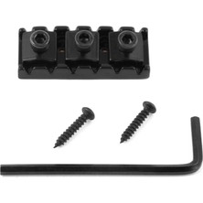 Rhythmic 42MM Gitar Metal Dize Kilit Kilitleme Somunu Elektro Gitar Tremolo Çift Kilit Sistemi Için, Siyah (Yurt Dışından)