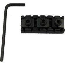 Rhythmic 42MM Gitar Metal Dize Kilit Kilitleme Somunu Elektro Gitar Tremolo Çift Kilit Sistemi Için, Siyah (Yurt Dışından)
