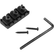 Rhythmic 42MM Gitar Metal Dize Kilit Kilitleme Somunu Elektro Gitar Tremolo Çift Kilit Sistemi Için, Siyah (Yurt Dışından)