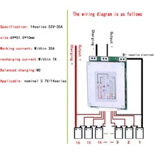 Rhythmic 14S 52V 35A Koruma Levhası Li-Ion Lipolimer Pil E-Bike Escooter Için Bms Pcb Kartı (Yurt Dışından)