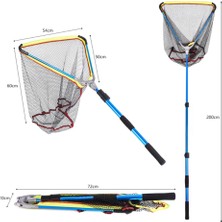 Rhythmic Balık Ağı Geri Çekilebilir Katlanır Balıkçılık Brail Mavi Yumuşak Iniş Ağı Eva Kolu Balık Ağları Araçları Balık Ağları Aksesuarları (Yurt Dışından)