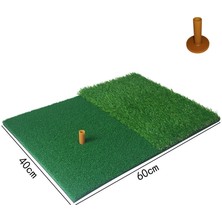 Rhythmic Golf Uygulama Mat Suni Çim Naylon Çim Kauçuk Tişört Arka Bahçe Açık Golf Vuruş Mat Dayanıklı Eğitim Pedi 40X60 cm (Yurt Dışından)