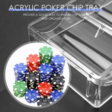 Rhythmic 10 Adet Profesyonel Akrilik Poker Çipi 100 Çip Tepsisi (Kapaksız) (Yurt Dışından)