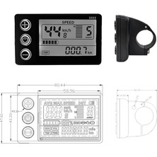 Rhythmic LCD-S866 Elektrikli Bisiklet LCD Ekran Ölçer 24V 36V 48V E-Bisiklet Kontrol Paneli Su Geçirmez Fiş ile Ebike Modifikasyonu (Yurt Dışından)