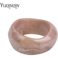 Qiuhong Shop Renk-3 Vintage Reçine Manşet Charms Bilezik Bilezik Kadınlar Için Moda Takı Akrilik Geniş Düzensiz Geometrik Parti Bileklik Kızlar Için (Yurt Dışından)