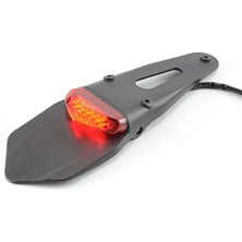 Pengfushop5 Kırmızı Stil Motosiklet Dirt Bike Arka Çamurluk ve Fren Stop Kuyruk Lambası Motokros Enduro Çamurluklar 12 LED Kuyruk Lambası (Yurt Dışından)