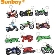 Pengfushop5 Yeşil Stil Moda Anahtarlıklar Yumuşak Kauçuk Motosiklet Anahtarlık Yamaha R6 Honda Cbr Kawasaki Zx-R Suzukı Gsxr Anahtarlık Hatıra Hediye (Yurt Dışından)