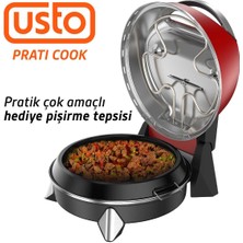 Usto 2855 Prati Cook Çok Amaçlı Pişirici Kırmızı