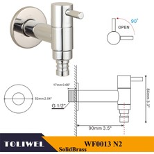 Mingjin Shop2 N2 Stili Ekstra Uzun Cilalı Krom Çamaşır Banyo Wetroom Mutfak Duvara Monte Fren Musluk Dış Mekan Soğuk Su Musluğu Bibcocks (Yurt Dışından)