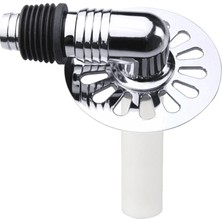 Mingjin Shop2 Krom Stili Yer Sifonu Kapaklı Çamaşır Makinesi Drae Konektörü Taşma Önleyici Boru Çift Drenaj Sistemi Balkon Tuvalet Koku Giderme (Yurt Dışından)