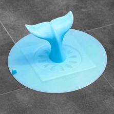 Mingjin Shop2 Mavi Kare Tarzı 2021 Yeni Silikon Yer Süzgeci Kapağı Mutfak Banyo Kanalizasyon Koku Giderici Duş Almak Saç Filtresi Mavi Sevimli Balina Küvet Lavabo Fişi (Yurt Dışından)