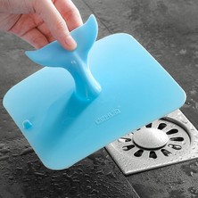Mingjin Shop2 Mavi Kare Tarzı 2021 Yeni Silikon Yer Süzgeci Kapağı Mutfak Banyo Kanalizasyon Koku Giderici Duş Almak Saç Filtresi Mavi Sevimli Balina Küvet Lavabo Fişi (Yurt Dışından)