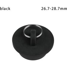 Mingjin Shop2 Siyah 26,7-28,7 mm Stili Yuvarlak Küvet Drenaj Stoper Silikon Zemin Tahliye Tapası Kauçuk Mutfak Küvet Kanalizasyon Tahliye Kapağı Lavabo Fişi Banyo Malzemeleri (Yurt Dışından)