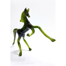 Cam Sanatı At Yeşil Renk 14 cm