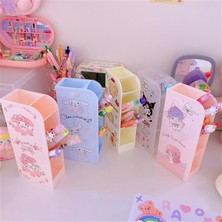 GongtuShop Gri Tarzı Yisuremia Yeni Kawaii Çok Fonksiyonlu 4 Izgara Masaüstü Organizatör Kalem Standı Tutucu Masa Kalem Saklama Kutusu Okul Ofis Kırtasiye (Yurt Dışından)