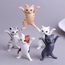 GongtuShop Turuncu Kedi Stili Komik Kedi Kalemlik Oyuncak Her Şeyi Tutun Kedi Kulaklık Braketi Ev Dekorasyonu Büyüleyici Dans Eden Kitty Kalem Standı Güzel Hediye (Yurt Dışından)