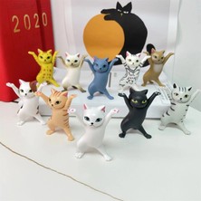 GongtuShop Turuncu Kedi Stili Komik Kedi Kalemlik Oyuncak Her Şeyi Tutun Kedi Kulaklık Braketi Ev Dekorasyonu Büyüleyici Dans Eden Kitty Kalem Standı Güzel Hediye (Yurt Dışından)
