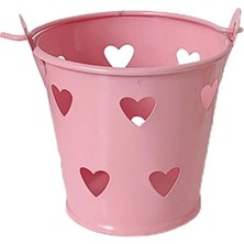 GongtuShop Kalp Pembe Tarzı Kawak Kalemlik Metal Kova Kalem Konteyner Fincan Kırtasiye Makyaj Fırça Tutucu Kadınlar Kız Öğrenciler Için Hediye Standı (Yurt Dışından)