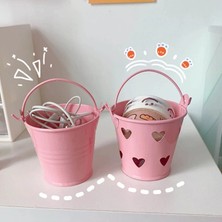 GongtuShop Kalp Pembe Tarzı Kawak Kalemlik Metal Kova Kalem Konteyner Fincan Kırtasiye Makyaj Fırça Tutucu Kadınlar Kız Öğrenciler Için Hediye Standı (Yurt Dışından)
