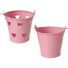 GongtuShop Kalp Pembe Tarzı Kawak Kalemlik Metal Kova Kalem Konteyner Fincan Kırtasiye Makyaj Fırça Tutucu Kadınlar Kız Öğrenciler Için Hediye Standı (Yurt Dışından)