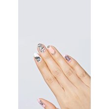 Leoparlı Yapraklı Tırnak Dövmesi - Tırnak Tattoo - Nail Art - Tırnak Sticker