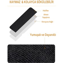 Katflex Halıflex Kendinden Yapışkanlı Merdiven Basamak Halısı (8 Adet) Rip Halı Keçe Kaymaz Halı