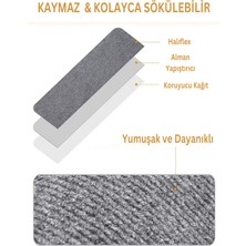 Katflex Halıflex Kendinden Yapışkanlı Merdiven Basamak Halısı (8 Adet) Rip Halı Keçe Kaymaz Halı