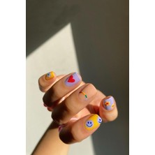 Gülen Yüzler Espirili Smiley nail Art Süsü- Tırnak Çıkartmaları- Tırnak Dövmesi