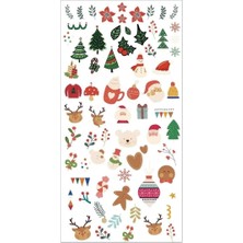 Flash Tattoos Ekose Yılbaşı Noel Christmas Desenler Tırnak Dövmesi