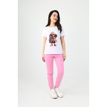 Koza Kadın Kısa Kollu Baskılı Eşofman Takımı 3773-23