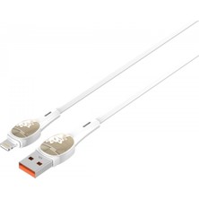 Ldnıo Hızlı Şarj Kablosu 2m Lightning Beyaz LS832