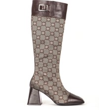 Dericlub Pl 423021 Gerçek Deri Kadın Topuklu Çizme