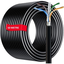 Dış Mekan Cat6 Kablo 50M AWG23 Bakır Tel Double Layer