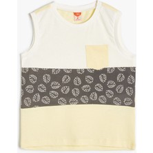 Koton Atlet Cep Detaylı Bisiklet Yaka Renk Bloklu Pamuklu