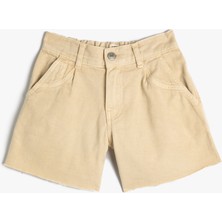 Koton Kot Şort Pamuklu Cepli Beli Lastikli Pamuklu