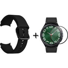 Forzacase Samsung Galaxy Watch 6 44MM ile Uyumlu Silikon Kordon Kayış + Ekran Koruma Filmi - FC163