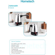 Hometech Elektrikli Katlanabilir Cezve