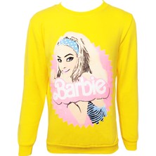 Urz Kids Kız Çocuk Kışlık Barbie Temalı Sweatshirt Kışlık Uzun Kollu Şardonlu Tişört