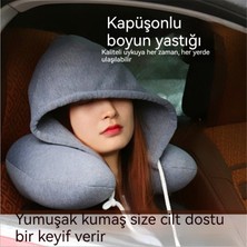 Moyer Department Store Seyahat Yastık Kapşonlu U Şeklinde Yastık Araba Ofis Uçak Kafalık Boyun Yastık Seyahat Yastık Aksesuarları (Yurt Dışından)