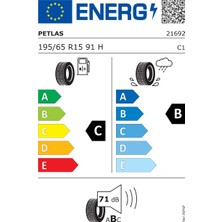 Petlas 195/65 R15 91H Imperıum Pt515 Oto Yaz Lastiği (Üretim Yılı: 2024)