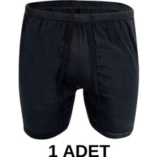 Maruf Shop 1 Adet Erkek  Pamuk Arjantin Penye Boxer Siyah (65 KILO-115 Kilo)