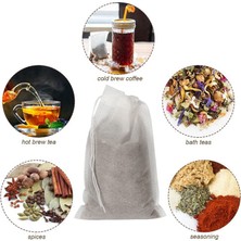 Pabiflo 200 Pieces Of Mess-Free Cold Brewing Bag Disposable Coffee Filter Bag Fine Mesh Brewing Drawstring Bag (Yurt Dışından)