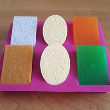 Pabiflo 3x Silikon Sabun Kalıp Sabun Yapımı Için 3D 6 Formlar Oval Sabun Kalıp El Yapımı Zanaat Çiçekler Banyo Sabunu Kalıp (Yurt Dışından)