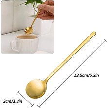 Pabiflo 8 Packs, Gold-Plated Stainless Steel Coffee Spoon, Mini Teaspoon For Coffee Sugar Dessert Cake Ice Cream (Yurt Dışından)