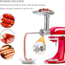 Pabiflo Kitchenaid Stand Mikserleri Için Kıyma Makinesi Aparatı, Sosis Doldurma Tüpleri Dahil, Dayanıklı Gıda Öğütücü Aparatları (Yurt Dışından)