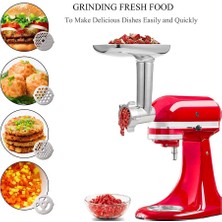 Pabiflo Kitchenaid Stand Mikserleri Için Kıyma Makinesi Aparatı, Sosis Doldurma Tüpleri Dahil, Dayanıklı Gıda Öğütücü Aparatları (Yurt Dışından)